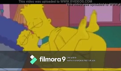 Marge and Bart have sex with sound