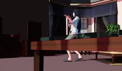 Striptease from Hinata, a very exciting dance