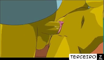 Homer uses his big yellow cock to fuck Marge Simpson