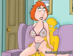 Marge Simpson is enjoying filthy sex with a fat old nerd