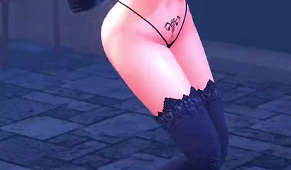 Hot hentai striptease from big-boobed brunette Lisa from the video game Genshin Impact