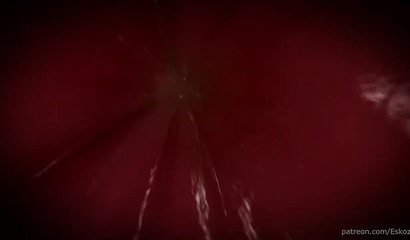 Futanari and a busty giantess in a POV threesome