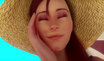 Hot day on a beach turns into forced oral games