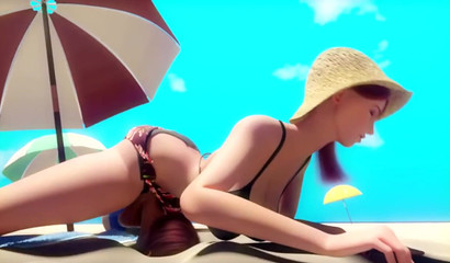 Hot day on a beach turns into forced oral games