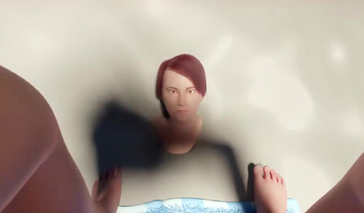 Hot day on a beach turns into forced oral games