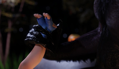 Little Zoe gets captured and fucked by Minotaur