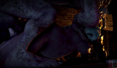 Pregnant Ciri of Cintra gets raped by a monster