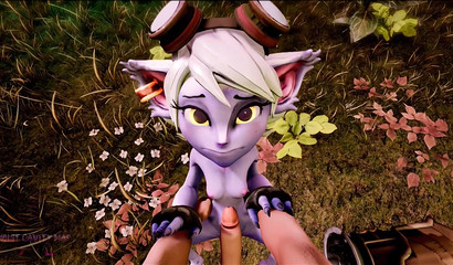 How to make Tristana swallow your cum