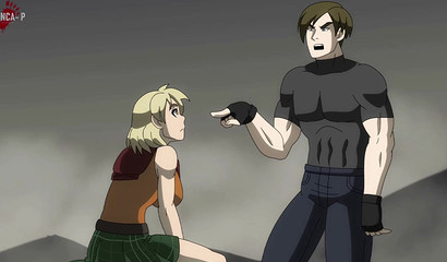 Monster vore devouring a stunning body of Ada Wong