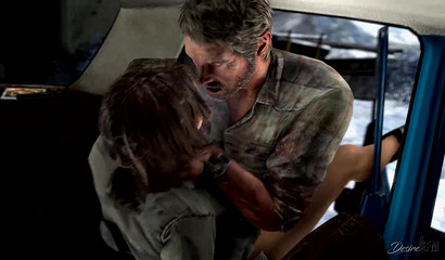 Rough sex in the car backseat sending Ellie to paradise