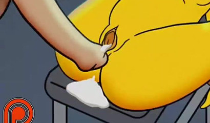 Bound Lisa Simpson gets anally demolished by horse