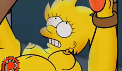 Bound Lisa Simpson gets anally demolished by horse
