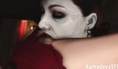 Ada Wong and Lady Dimitrescu freeing the lesbian within