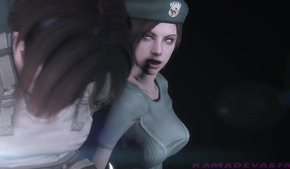 Delve into Jill Valentine and Ada Wong's oral pleasures