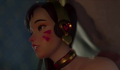 D.Va needs your help to tame a horse cock