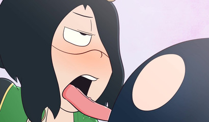 Long Tongue 3d Porn - Anime lesbians using their long tongues for intense pleasure