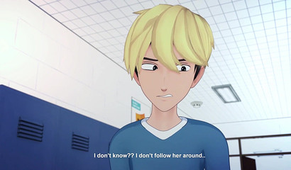 Depraved Succubus has fun with four cocks at school