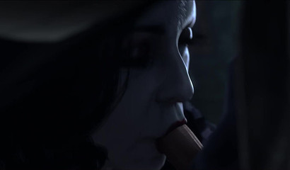 Saucy 3D femdom Lady Dimitrescu blows me off