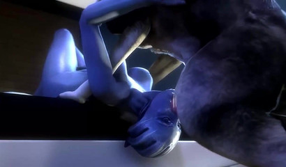 Liara T'Soni having savage sex with a pussy-hungry dog