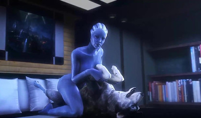 Liara T'Soni having savage sex with a pussy-hungry dog