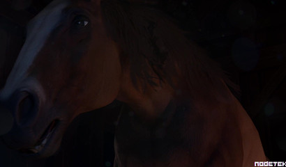 No one can handle huge horse cock like this 3D chick