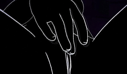 She's rubbing her 3D slit like it's a magic lamp