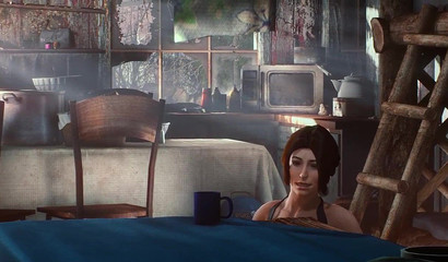 Seductive 3D Lara Croft gets pounded on the table