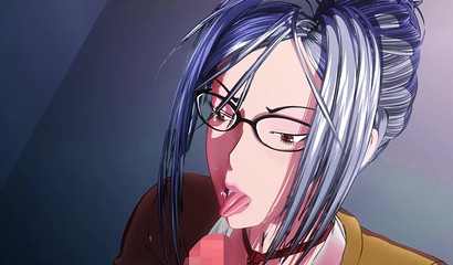 Busty anime hottie receives pussy training