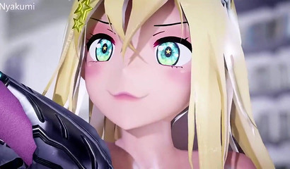 Gorgeous 3D chick grows a cock to bang anime slut