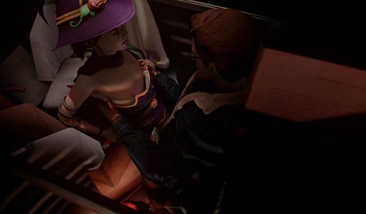 Glamorous anime lady enjoys a Halloween closet fuck