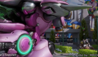 Anime hottie D Va gets stripped by a weird creature