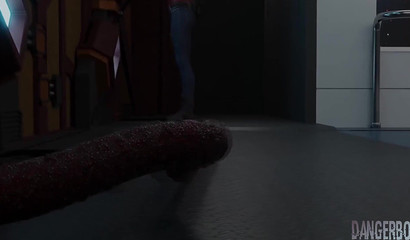 Bootylicious 3D chick takes alien cock in her ass