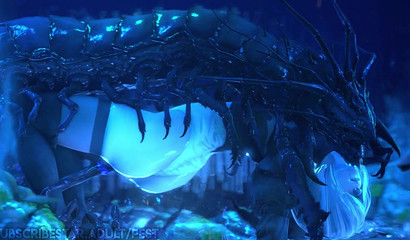 2B captured and fucked by scary monster