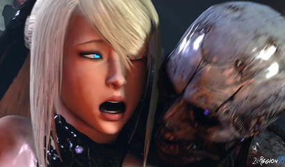 Aliens can't make Samus Aran talk but they can make her moan