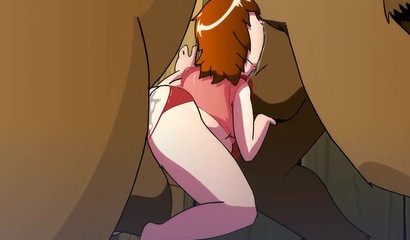 Anime nympho sucks and fucks horses' cocks in a 3some