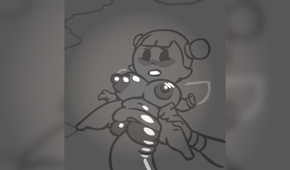 Curvy cartoon cutie impales her ass on huge cock