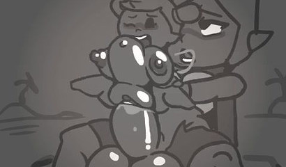 Curvy cartoon cutie impales her ass on huge cock