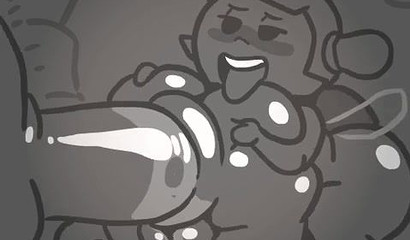 Curvy cartoon cutie impales her ass on huge cock