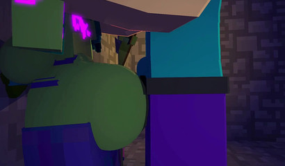 Steve finds diamonds in Livia's Minecraft cave