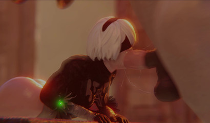 2b cum gets her mouth fucked & filled with jizz by horse