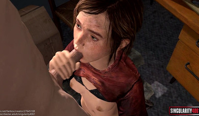 Petite anime cutie Elly giving me POV blowjob