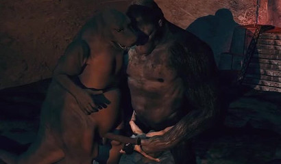 Two goblin cocks destroy tiny 3D chick