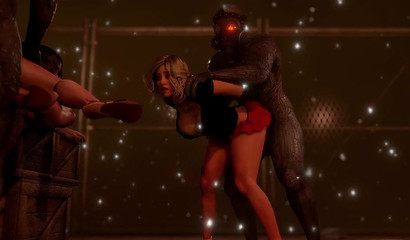 Wolves capture 3D slut for mating