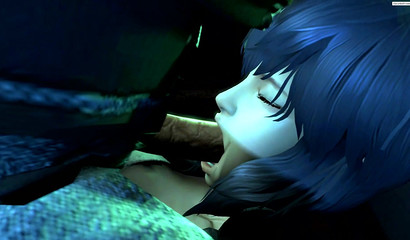 Obedient 3D Motoko stuffed her mouth with huge cock