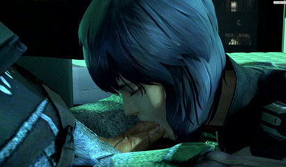 Obedient 3D Motoko stuffed her mouth with huge cock