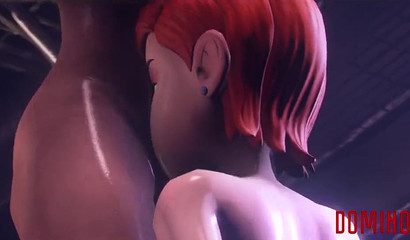 Busty blonde Harley Quinn grows a cock for Gwen