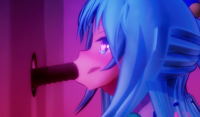 Gloryhole cocks fill my tiny 3D mouth