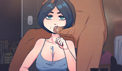 This chick doesn't need toothpaste when she has spunk