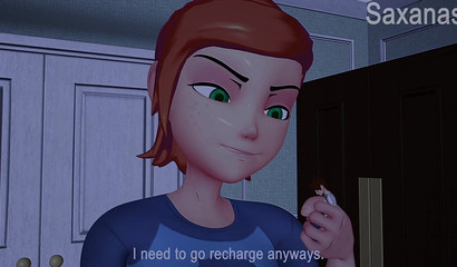 Mavis enjoys a ride down the back hole