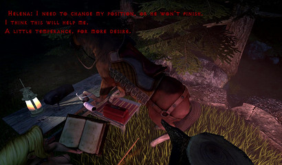 Helena Douglas enjoys rough horse action from behind